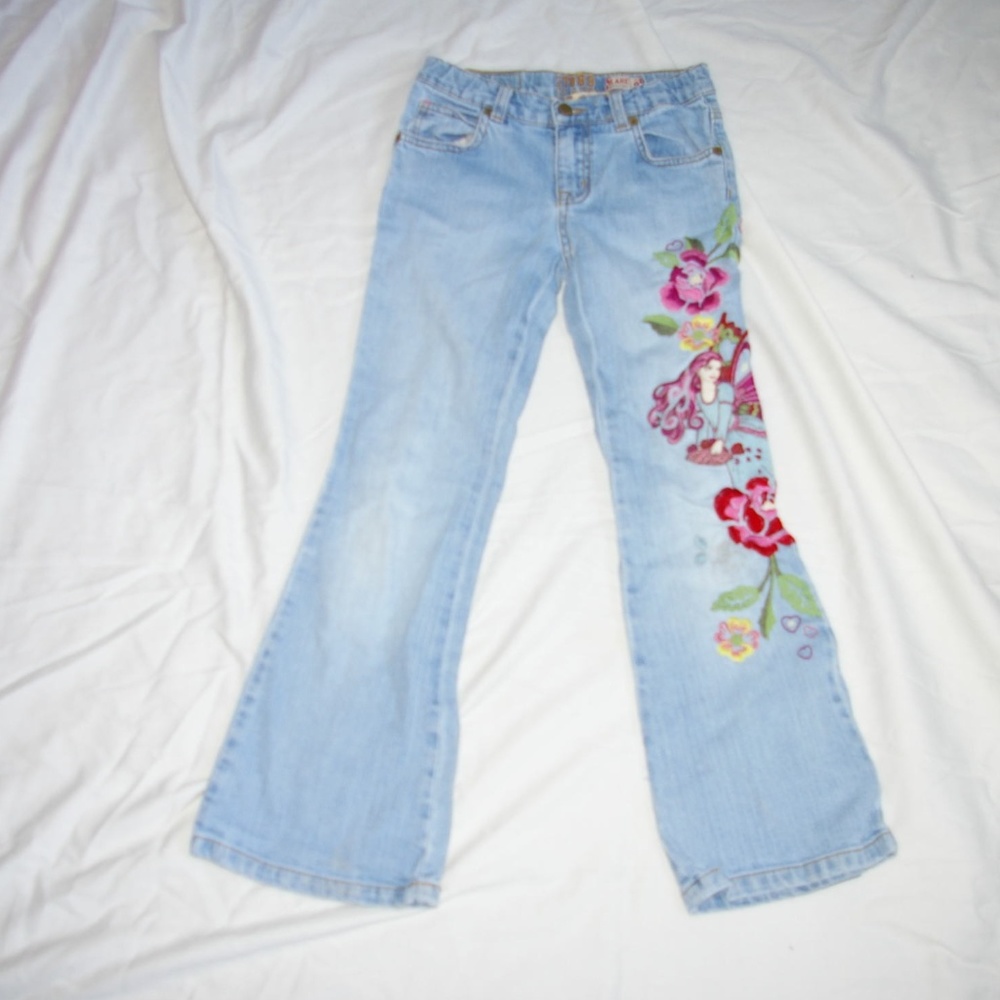 Est 1989 Place Jeans Elaborate Fairy Girl Flowers